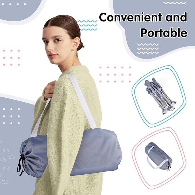 Portable Baby Booster Seat with Tray, Toddler Booster seat for Dining, Camping, Travel, Baby Beach Chair 6 Months to 3 Years Old Indoor Outdoor Use Grey