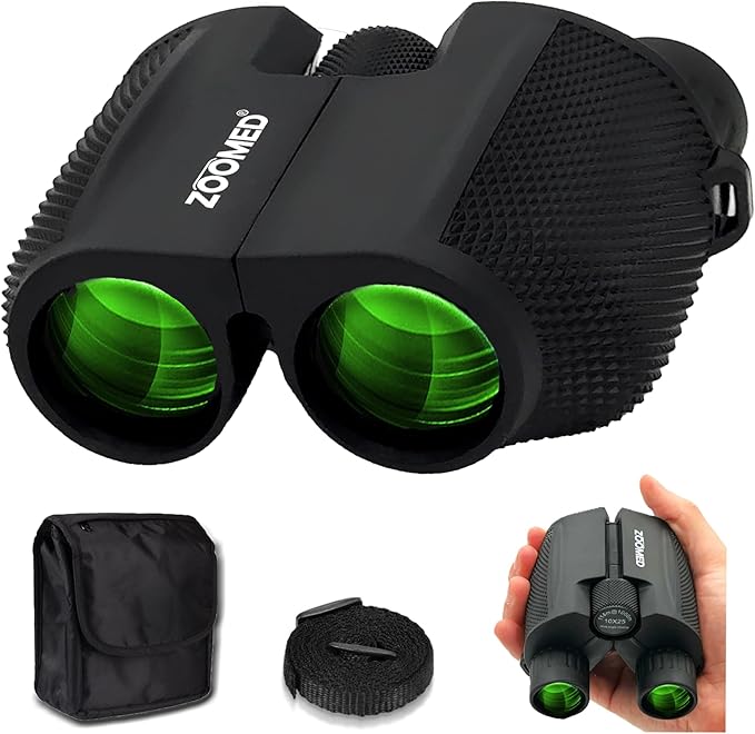 Compact Binoculars for Bird Watching 10x25, Binoculars for Kids and Adults, theather, Easy Focus, Outdoor Travel Sightseeing, Hiking, Small for Adults, Games, Sports, Travel, car Race.