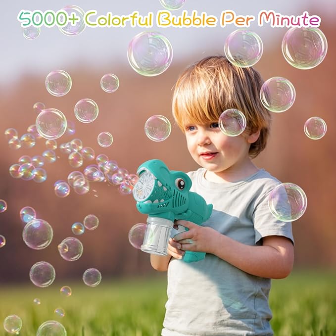 Onory 1 Pack Bubble Gun Machine for Kids, Bubble Gun with Bubble Solutions for Boys Girls, Bubble Blaster for Summer Toy, Party Favors, Outdoor & Indoor Activity, Birthday Gift, Bubble Blower