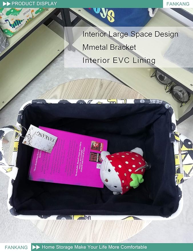 FANKANG Rectangular Laundry Basket Nursery Storage Fabric Storage Bin Storage Hamper,Gift Baskets (Engineering)