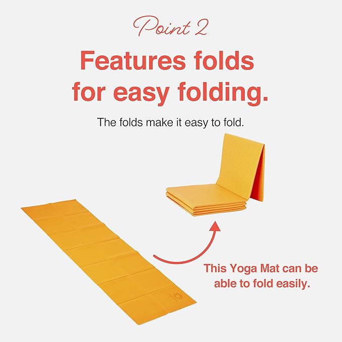 Folding Yoga Travel Pilates Mat Foldable Easy to Carry to Class Beach Park Tear resistant Travel Picnics 4mm Thick 9 Colors