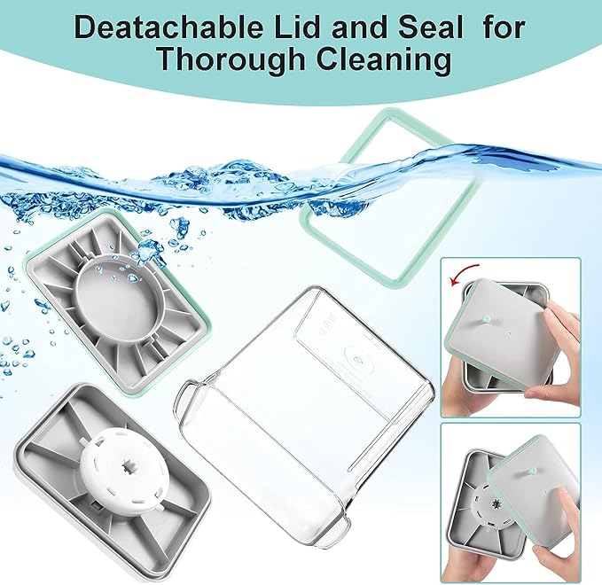 Airtight Food Storage Container Formula Milk Powder Containers Dispenser with Spoon BPA-Free for Home Travel 1500ML / 1.5 Qt, No Scraper Design