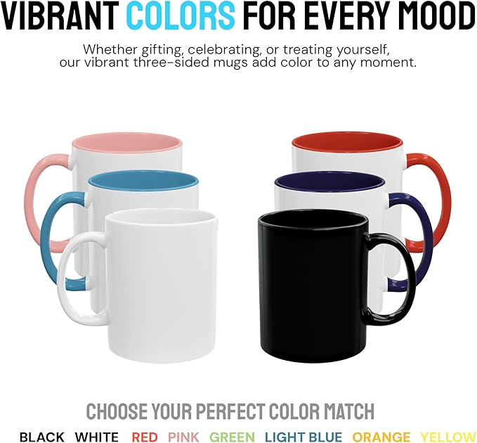 Personalized Coffee Mug – Custom Photo, Text, or Logo Ceramic Mug Tea Cup | Taza Personalizada with Picture or Message | Customized Gift Idea for Men & Women, Mom, Dad, Friends - Clear | 11oz