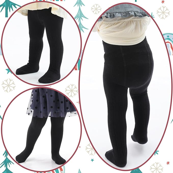 Mini angel Baby Tights Toddler Girl Tights Seamless Cable Knit Leggings Soft Cotton Stockings Pantyhose 3/4/5 Pack