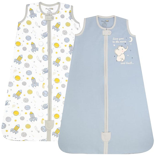 Mama Cheetah Baby Sleep Sack 0.5 TOG, Organic Cotton Baby Wearable Blanket with Two-Way Zipper, Swaddle Transition Baby Sleeping Bag for Newborn Infant Toddler Boy Girl, 18-24 Months