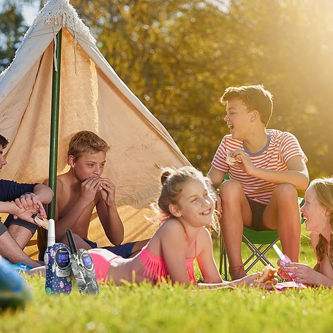 Qniglo Walkie Talkies for Kids - Rechargeable Kids Walkie Talkies with Clear Sound, Easy to Use, VOX, Perfect Birthday for 3-8 Year Old Boys Girls - Outdoor Adventures, Camping, Hiking