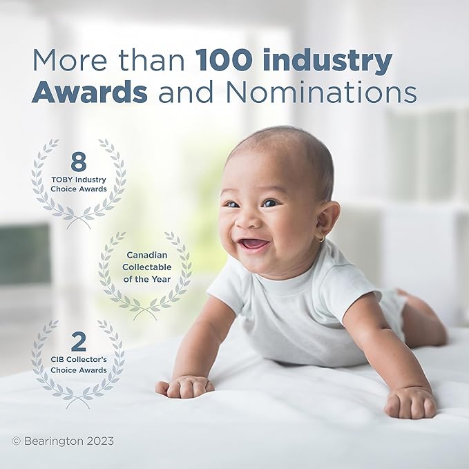 Bearington Baby Lil' Waggles, 5.5 Inch Blue Puppy Dog Plush Stuffed Animal, Soft Baby Boy Rattle - Newborn Boy Toys - Newborn Rattle