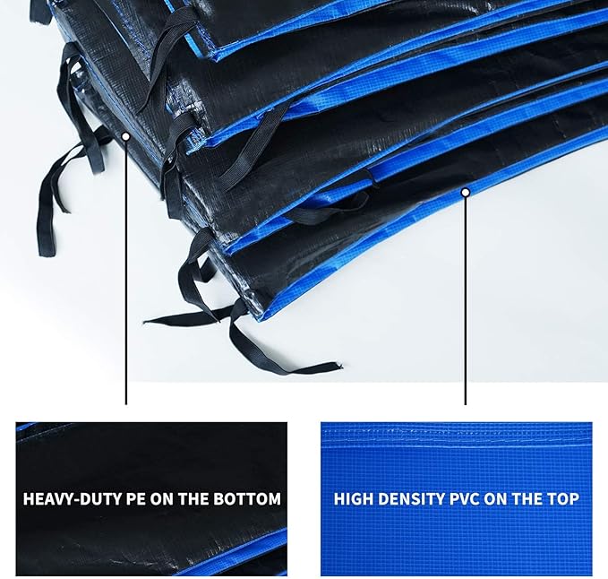 16FT/15FT/14FT/12FT/10FT Trampoline Safety Pad Replacement, Round Trampoline Spring Protection Cover, Fits 16FT/15FT/14FT/12FT/10FT Frames, Water-Resistant Trampoline Accessories