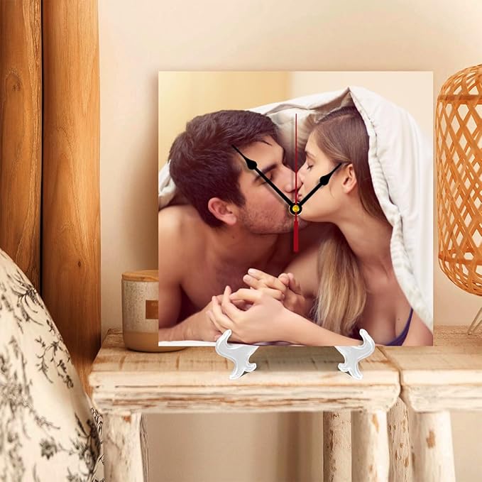 Generic Custom Clocks for Walls Personalized Clocks with Photo Text Logo That PVC Customized Round Silent Clock for Living Room Creative, 12inch-30cm