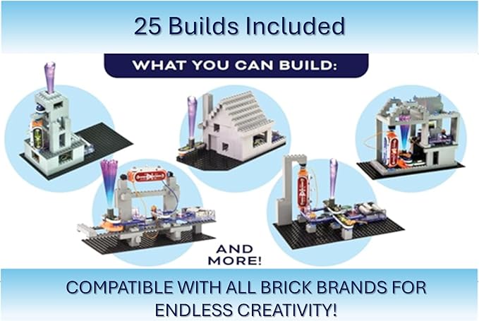Snap Circuits BRIC: Structures | Brick & Electronics Exploration Kit | Over 20 Stem & Brick Projects | Full Color Project Manual | 20 Parts | 75 BRIC-2-Snap Adapters | 140+ BRICs
