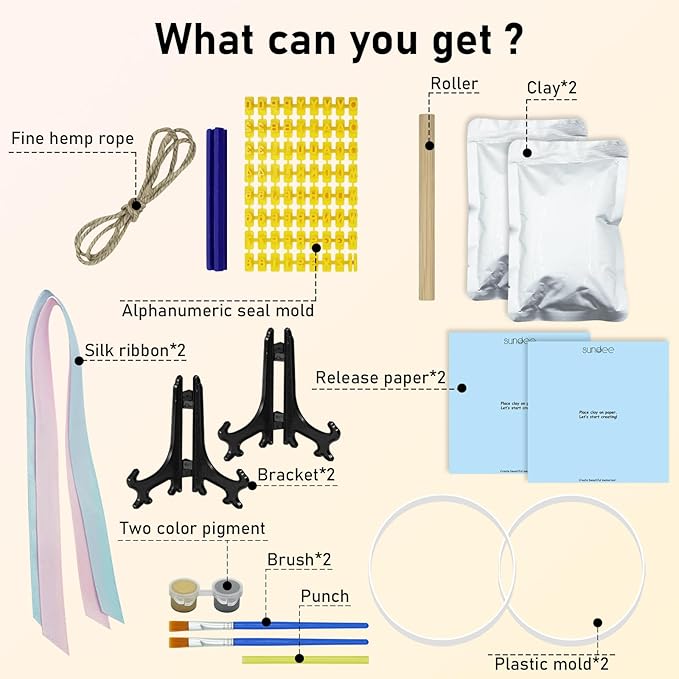 Baby Hand & Footprint Keepsake Kit - Personalized Handprint Footprint Ornament for Newborn Babies, New Mom Gifts, Baby Shower & Registry, Nursery Picture Frame, Pet Paw Print Ornament