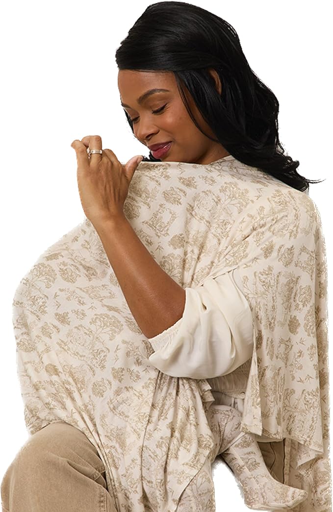 Solly Baby Nursing Cover, Ultra-Breathable, Lightweight Breastfeeding Cover-Up, Buttery-Soft Fabric, Universal Fit, Postpartum Essentials, Newborn Must Haves, Ecru Toile