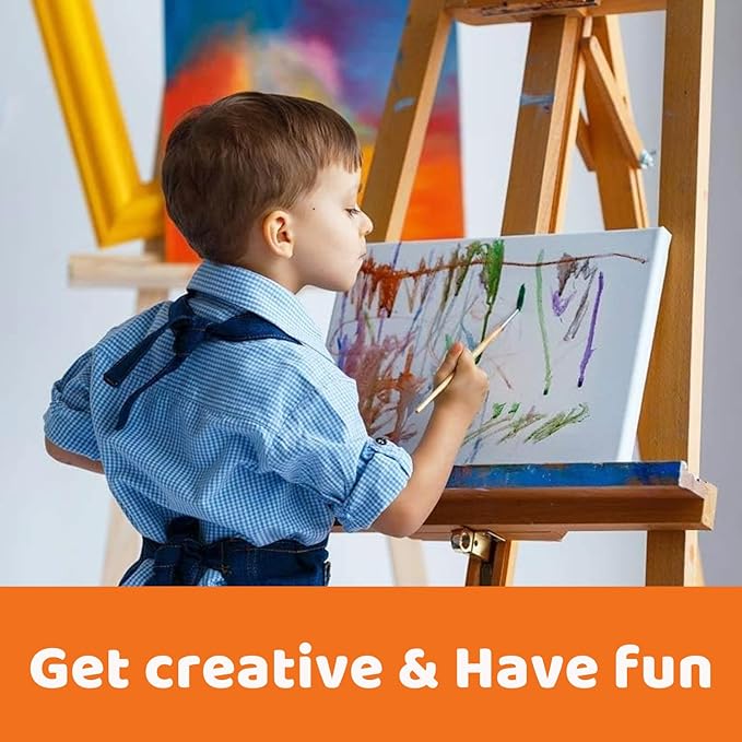 Watercolor Paint Set for Kids (8 Colors), 24 Pack Washable Watercolor + 24 Woodbrushes, Water Color Paint for Classroom, Party Favors and Art Activities