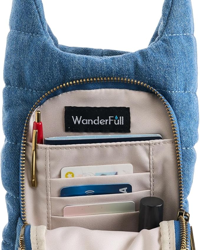 WanderFull® Original HydroBag® Collection, Water Bottle Holder w/Strap & Phone Pocket, Hands-Free Crossbody Water Bottle Bag