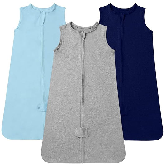 TotAha Sleep Sack 6-12 months, Buttery Soft Swaddle Transition Wearable Blanket Baby Sleeping Bag for Girl Boy,3 Pack 0.5 TOG