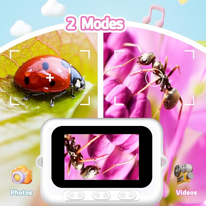 Microscope for Kids, 3'' Digital Handheld Kids Microscope with Adjustable Light, 1000X 1080P Pocket Portable Mini Micro Scope, Stem Toys for Ages 5-7 8-12 Teen Boys and Girls Educational Gifts, White