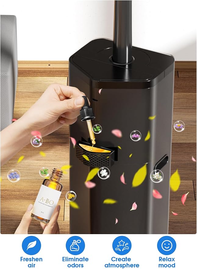 5Gal Humidifiers for Bedroom Large Room 2800 sq ft, 19L Quiet Humidifiers for Large Room, Floor Humidifier with 6 Mist Mode & Auto 180°Mist Tube for Home Whole House School Office Commercial Plants