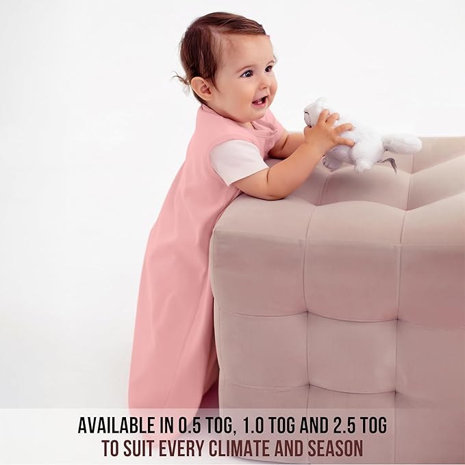 Mama Cheetah Baby Sleep Sack 0.5 TOG, Organic Cotton Baby Wearable Blanket with Two-Way Zipper, Swaddle Transition Baby Sleeping Bag for Newborn Infant Toddler Boy Girl, 6-12 Months