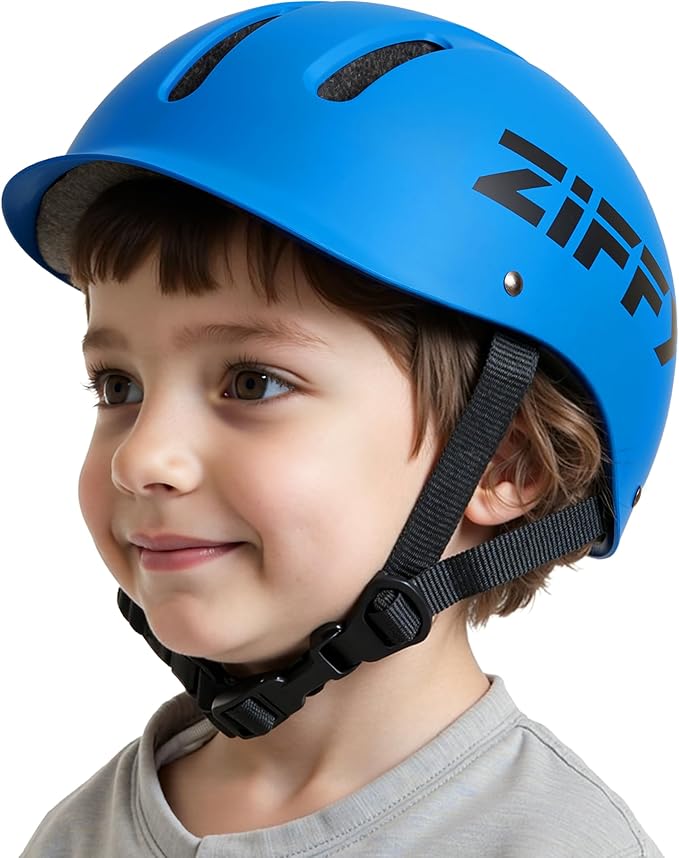 ZIFFY Kids/Toddler Bike Helmet, Adjustable, Lightweight, Safety Certified Scooter Helmet for Boys & Girls with Washable Inner Lining, 2 Sizes, 4 Colors – Fits Toddlers to Youth