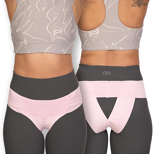 Patented Pelvic Orthotic Support Belt For Women ― Uterus Girdle for Prolapsed Bladder, Vulvar Varicosities, Postpartum Recovery, Symphysis Pubis, Dysfunction | Low Waist - PINK - M