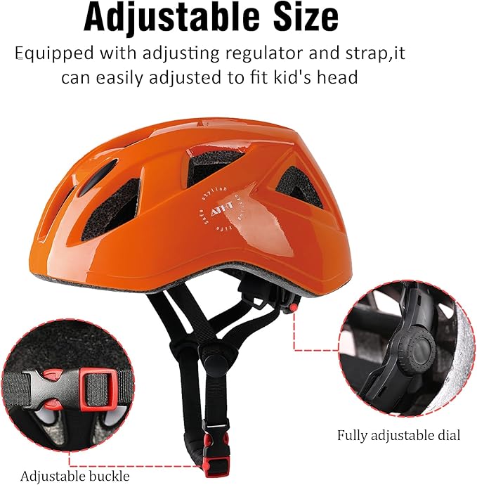 Kids Bike Helmet,2 Sizes Adjustable for Youth Child Boys & Girls Ages 3-5-8-14,Ventilation and Multi-Sport for Bicycle Scooter Skate