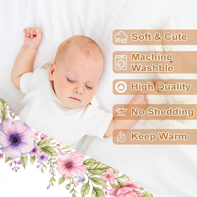 Ship Next Day, Personalized Baby Blanket – Printed in USA, Custom Baby Blanket for Boys & Girls, Baby Blanket with Name, Baby Shower, Easter, Christmas, Birthday Newborn & Toddler Gifts, Baby Gifts