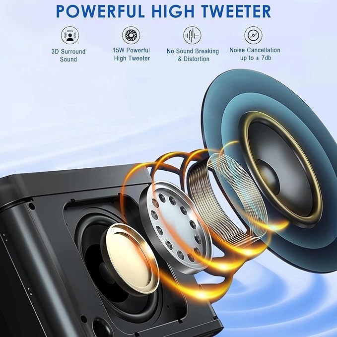 Karaoke Machine for Kids Adults - Portable Bluetooth Speaker with 2 Wireless Microphones, Singing Machine for Party, Birthday Gifts for Girls Boys Ages 4, 5, 6, 7, 8,9,10,11, 12+ Years Old