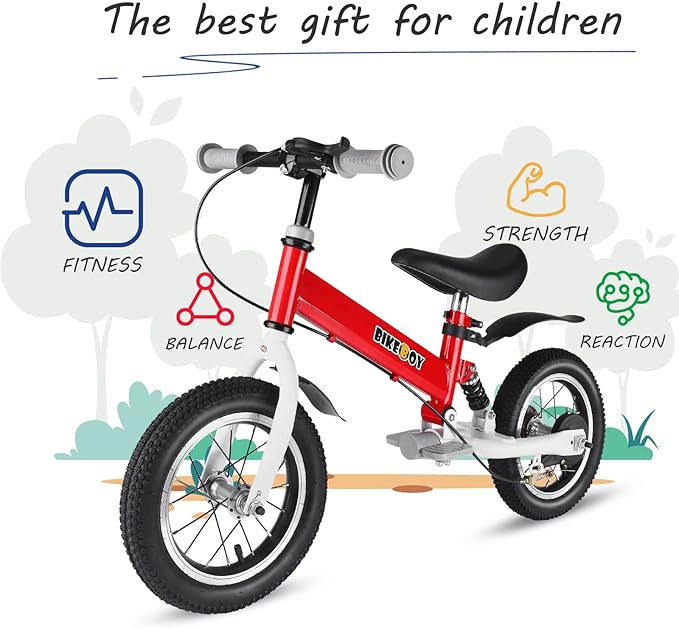Balance Bike 2 in 1,The Dual Use of a Kids Balance Bike and Kids Bike,12 14 Inches for 2-6 Years Old,with Shock Absorbers, Fenders, Pedals, Auxiliary Wheels