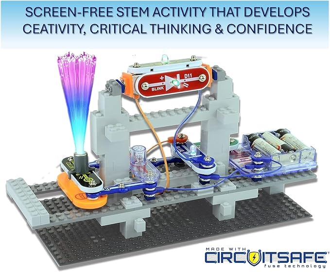 Snap Circuits BRIC: Structures | Brick & Electronics Exploration Kit | Over 20 Stem & Brick Projects | Full Color Project Manual | 20 Parts | 75 BRIC-2-Snap Adapters | 140+ BRICs