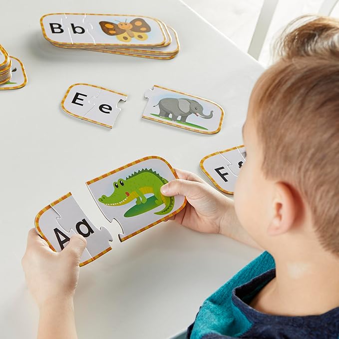 Learning Resources Alphabet Puzzle Cards, Kindergarten Readniness, Self Correcting Puzzles, Ages 4+