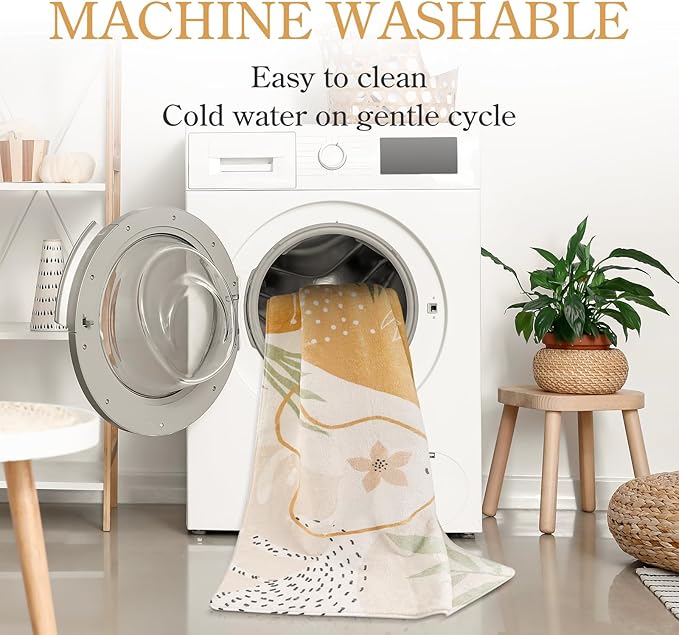 Lahome Washable Rugs for Bathroom - 2x4 Lightweight Non-Slip Laundry Room Rug Kitchen Sink Floor Mat Soft Throw Small Runner Rug, Boho Botanical Print Indoor Rug Runner for Hallway Entrance Bedroom