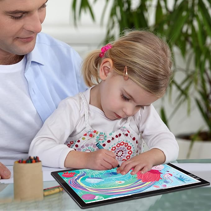 Rechargeable A4 Light Pad with Innovative Stand and Top Clip, Elice Wireless Bright Light Tracing Board Portable LED Artcraft Tracer Box for Artists, Drawing, Cricut Weeding Vinyl, Diamond Painting