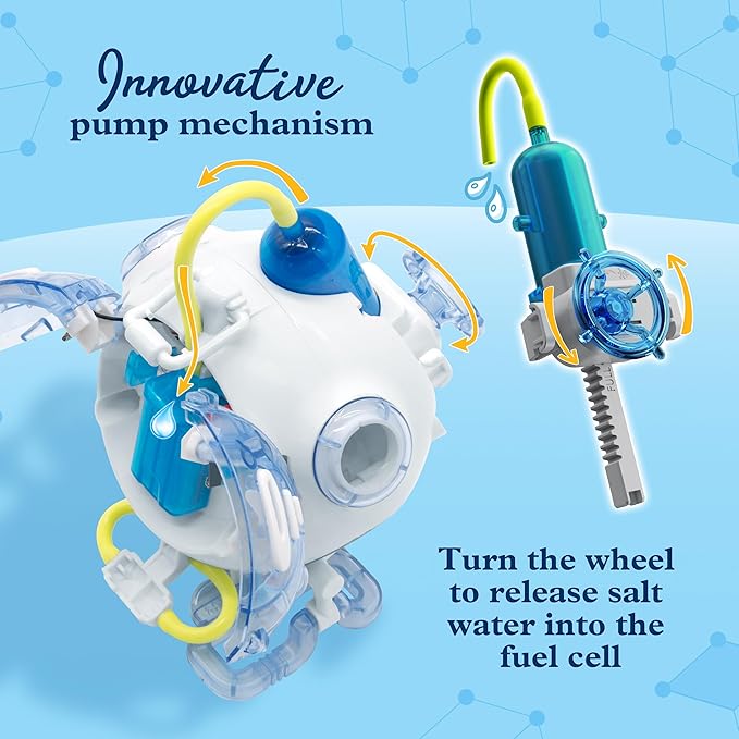 Thames & Kosmos Saltwater Fuel Cell Robot STEM Experiment Kit | Build a Walking Robot, No Batteries Required, Walks Up to 1 Hour on 1 Drop of Salt Water, Explore Non-Toxic, Renewable Energy, Ages 8+