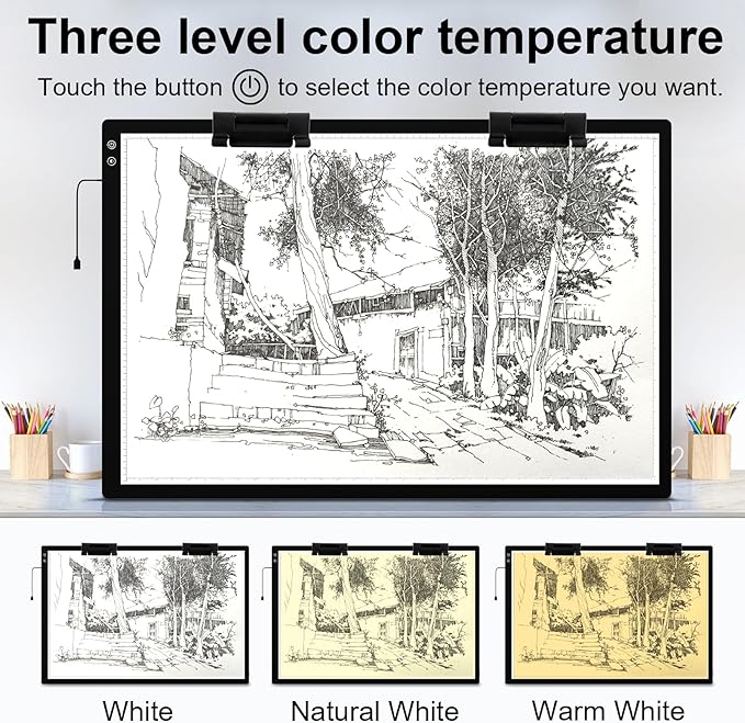 elice A1 Rechargeable Diamond Art Light Board (35.4''x 23.6''), Extra Large Wireless LED Light Box for Tracing and Drawing, 3-Color Light Modes Light Pad, 6000 mAh Battery Light Table for Artists DIY