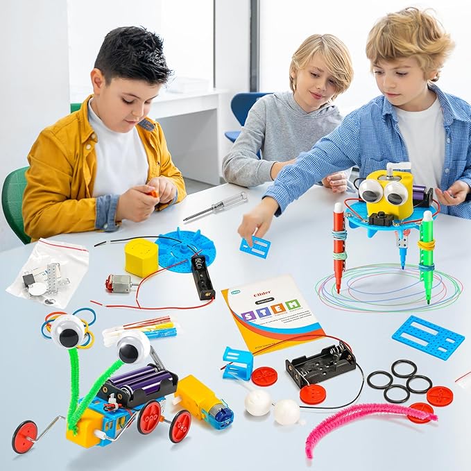 STEM Robotics Kits for Kids Age 8-12 8-10, Science Kits for Kids 5-7, STEM Toys for Boys Age 6 7 8 9 10 12 13 14 Girls Boys Birthday Gifts, Robot Building Crafts 6-8 Engineering Motor Set