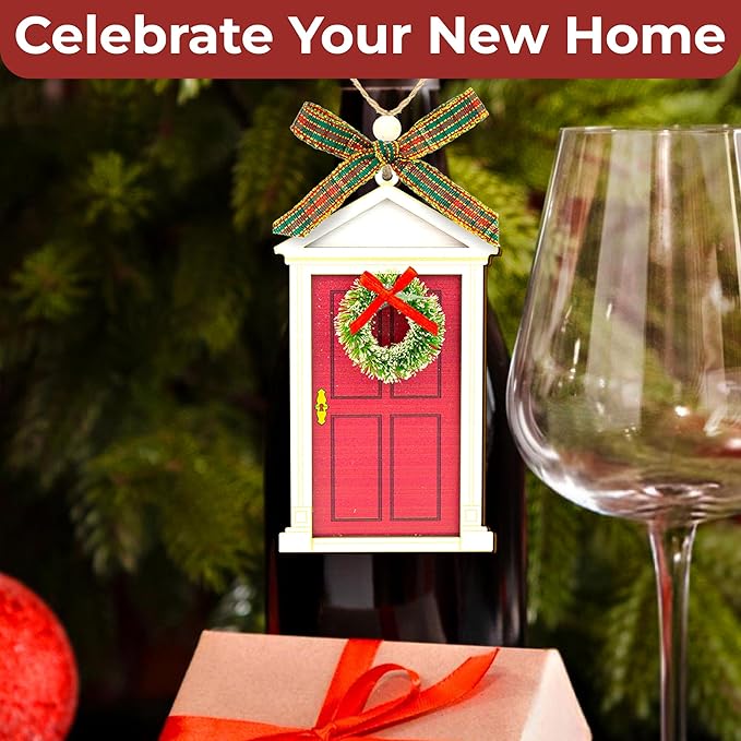 First Christmas in New Home Ornament 2024 - Our First House, Apartment, Wood New Home Decor - Housewarming Gift