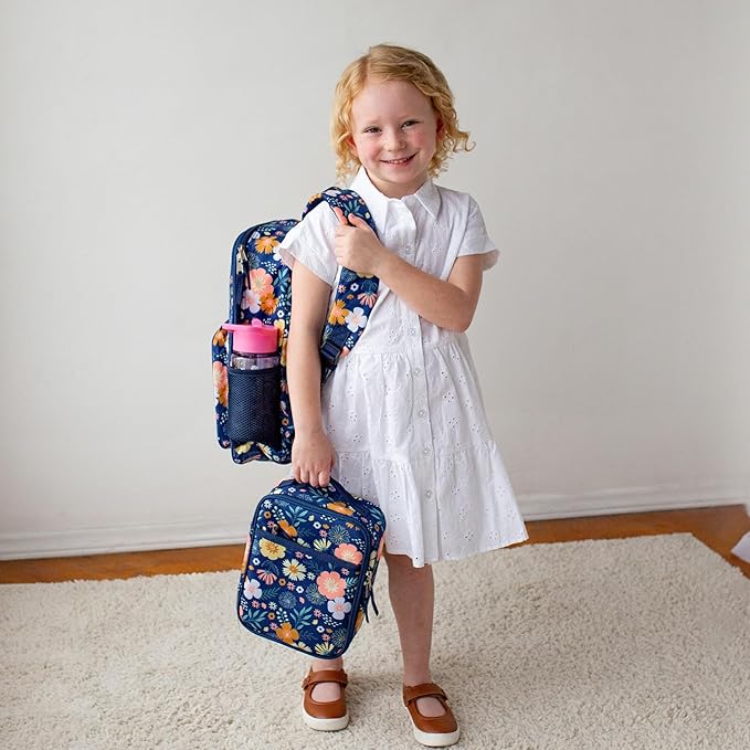 Wildkin ECO rPET Kids Backpack – Recycled, Padded, Adjustable for School & Travel – Wildflower Bloom