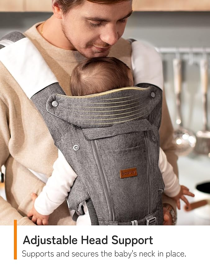besrey Baby Carrier with Hip Seat Newborn to Toddler 9-in-1, Front Facing Baby Hip Carrier, Breathable Mesh for Moms & Dads, Forward Facing & Backpack Infant Holder (7-45 lbs)