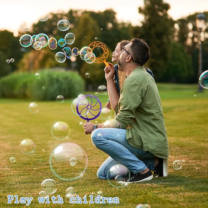 Big Bubble Wands Set, 14pcs Random Color Plastic Giant Bubble Wands Bubble Maker Kids Summer Toy for Outdoor Activities