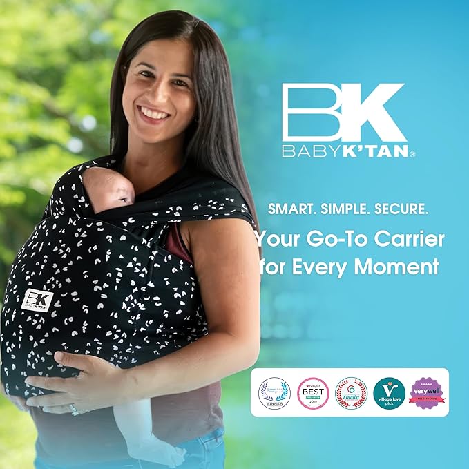 Plus-Size Original Baby K'tan Baby Carrier: #1 Easy Pre-Wrapped, Slip-On, No Rings, No Buckles | 5 in 1 Baby Sling Gift | Hands Free Infant Wrap - Newborn to Toddler up to 35lb Women 22-24, Men 47-52