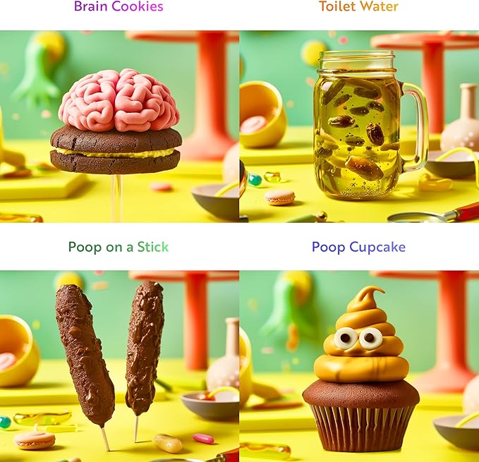 Playz Edible Poo Chocolate & Candy Making Science Kit for Kids Ages 8-12 Years Old - Food Science Chemistry Kid Science Kit with 30 Experiments, Educational Science Kits for Boy & Girls