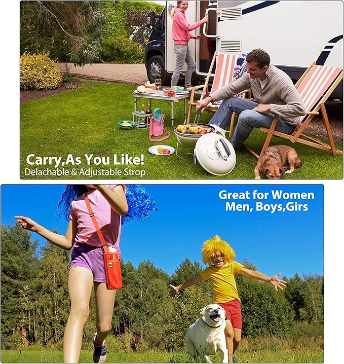 Tainehs Water Bottle Holder Carrier with Adjustable Shoulder Strap - Beach & Sports Bottle Bag for Hiking, Gym, Camping, Walking, Travel