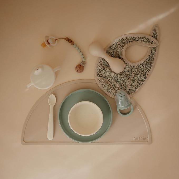 mushie Silicone Baby Shaker Rattle Toy | Ages 3+ Months (Shifting Sand)