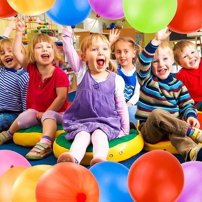 RUBFAC 36 Punch Balloons Punching Balloon Heavy Duty Party Favors For Kids, Bouncy Balls with Rubber Band Handle for Birthday Party, Goodie Bag, Stocking Stuffers for Kids