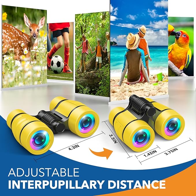 Toys for 3-7 Year Old Girl Boy: LET'S GO! Bird Watching Binoculars for Kids Ages 3 4 5 6 7 Year Old Girls Boys Outside Learning Toy for Kid Preschool Gift Toddler Binoculars Toy Stuffers
