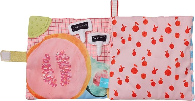 Manhattan Toy Mini-Apple Farm Soft Activity Crinkle Book for Baby & Toddler with Discovery Mirror and Textured Teether Multicolor
