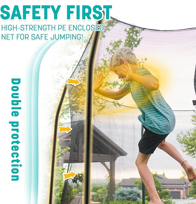 Skywalker Trampolines 9FT 14FT 15FT Trampoline with Enclosure, Spring Pad Cover, Heavy Duty Jump Mat, ASTM Approved Outdoor Trampoline for Kids & Teens