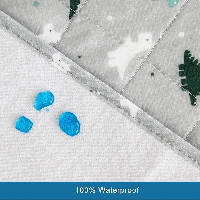 Potty Training Bed Pad - 100% Waterproof, Twin & Toddler Bed Wetting Protection, Reusable, Non Slip, Easy to Change, Washable, Grey