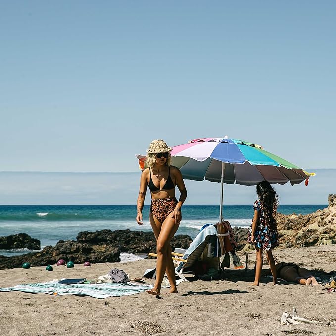 Nomadix Festival Blanket - Perfect for Picnics, Camping, & Lawn Seating - Plush Top & Water Resistant Base - Made with Post Consumer Recycled Materials - Agua Blue - 60x70 in