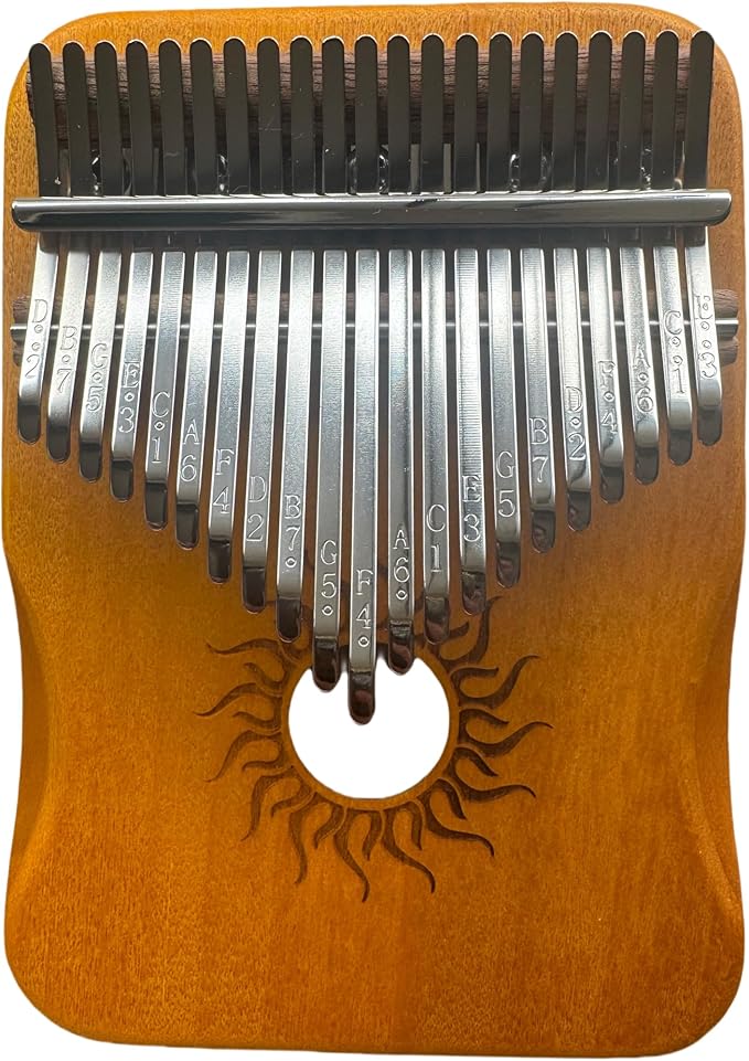 Kalimba Thumb Piano, 21 Keys, Musical Instruments Gift Set with Tune Hammer, Music Book, Carrying Bag